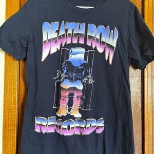 Death Row Records Graphic Tee - Black with Pink/Purple/Blue Fade